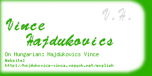 vince hajdukovics business card